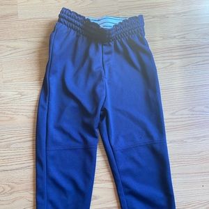 Used Youth Med Navy drawstring softball pants
